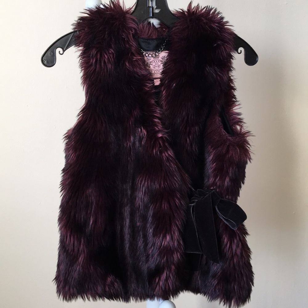 Juicy couture faux fur vest small